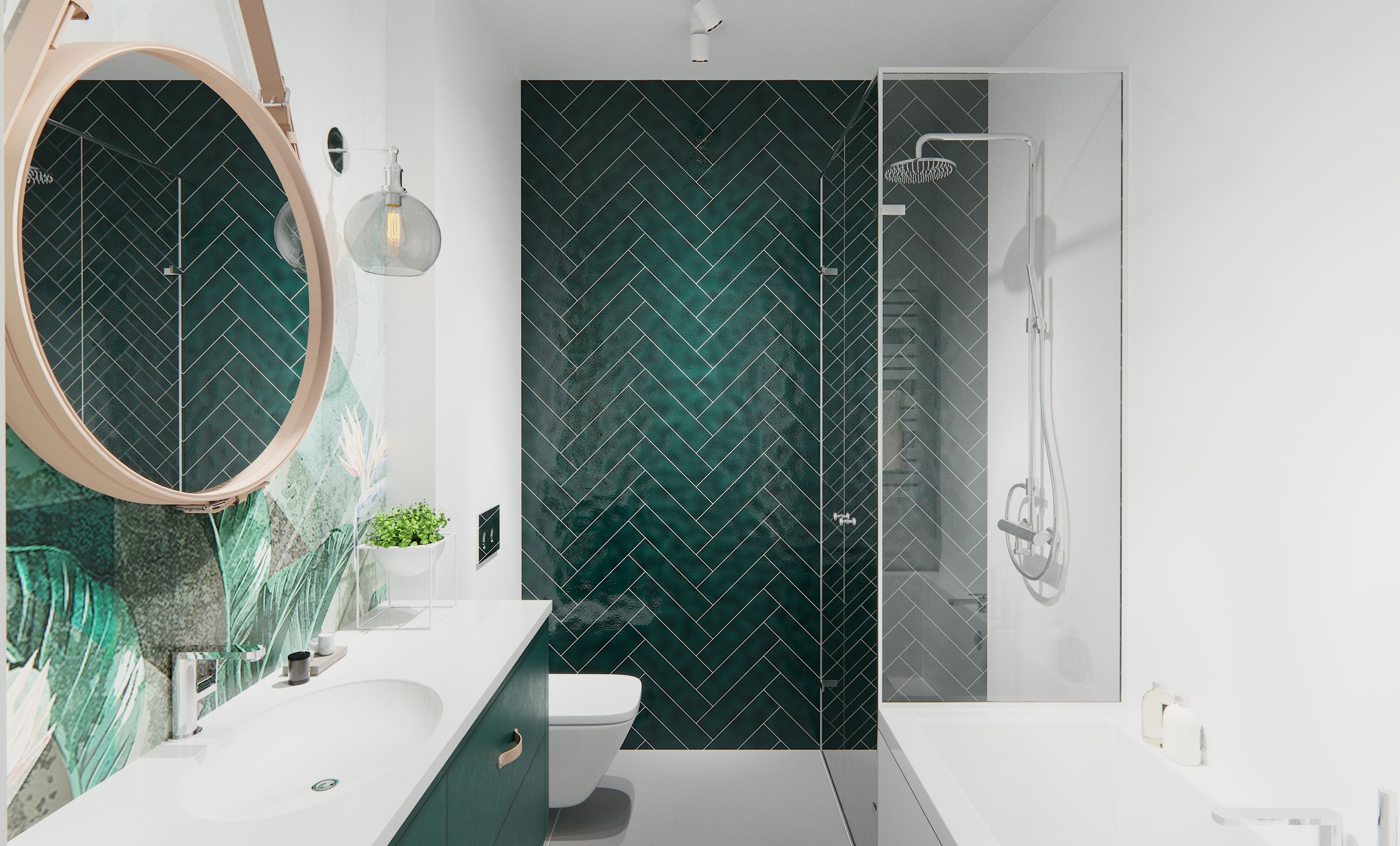Bathroom accent wall